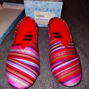 Girls flats rainbow colored